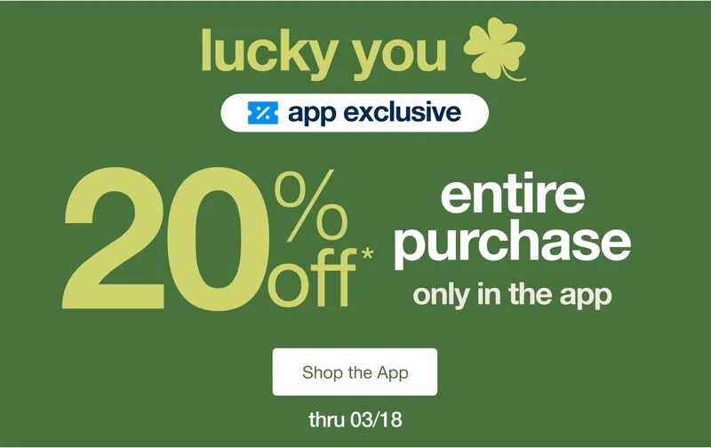 App Exclusive 20% Off Limited Time!