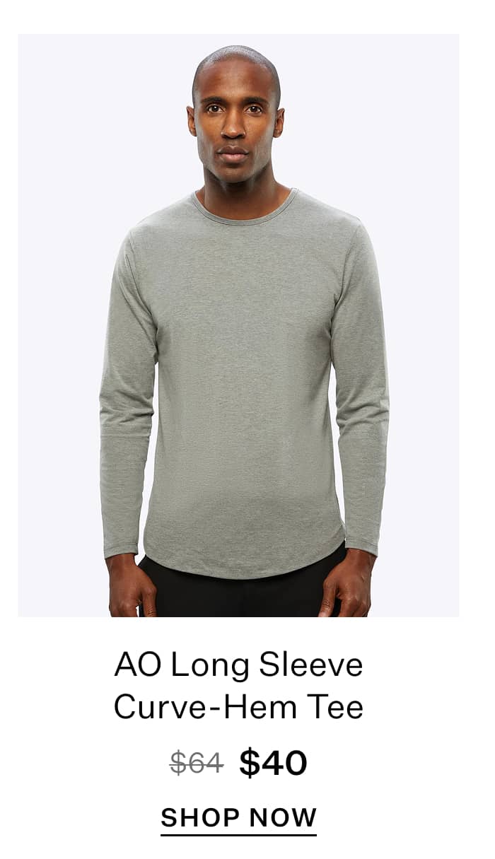 AO Long Sleeve Curve-Hem Tee