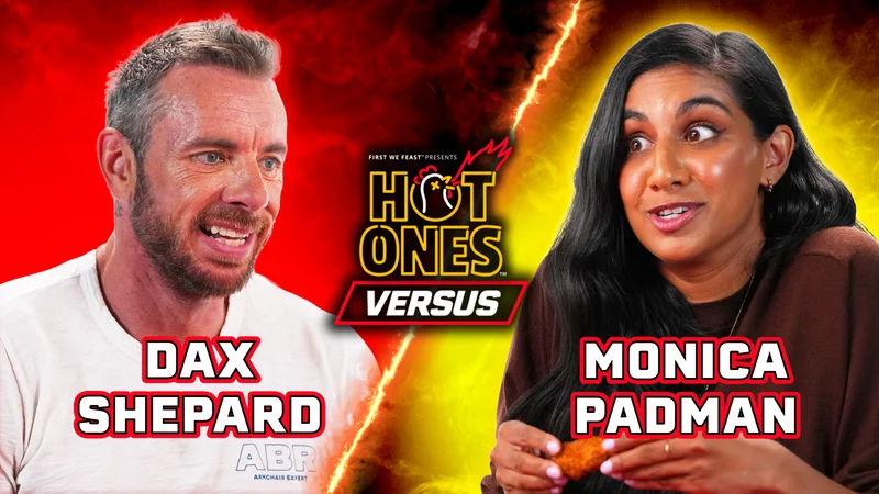 Dax Shepard and Monica Padman on Hot Ones Versus