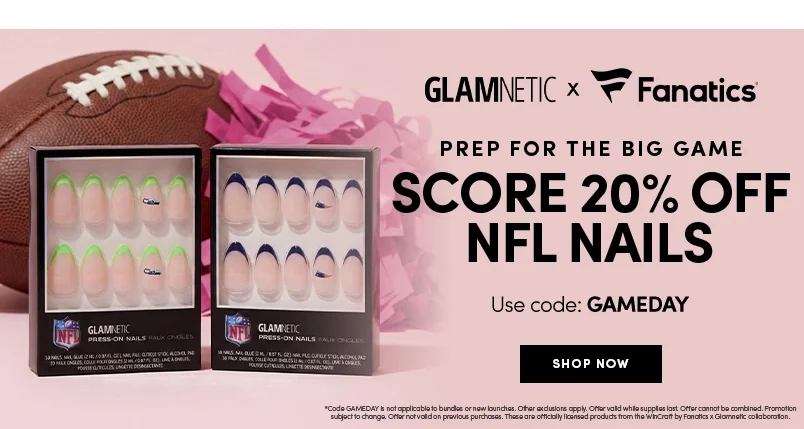 SCORE 20% OFF NFL NAILS