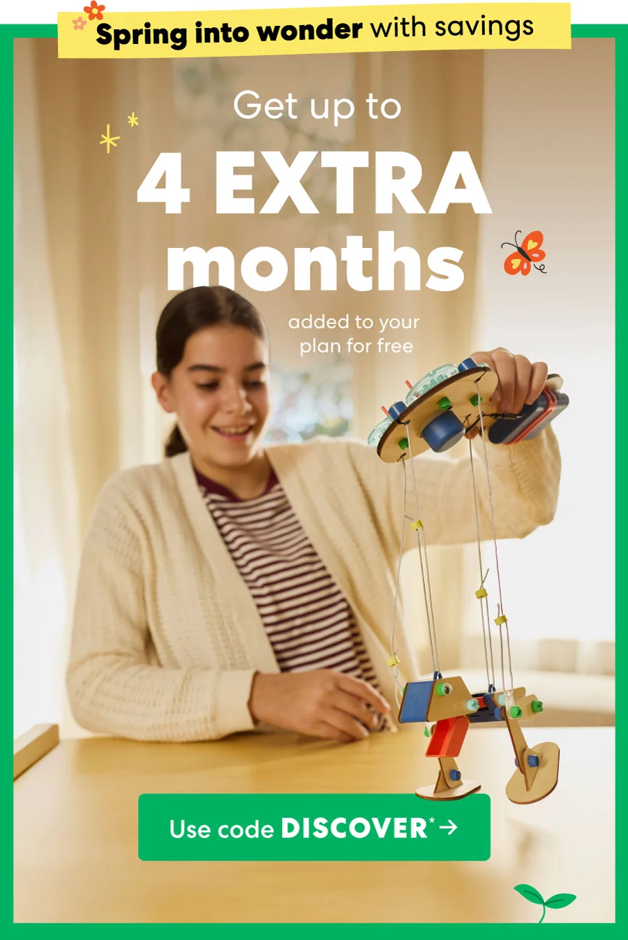 Get up to 4 months EXTRA | Use code WONDER->