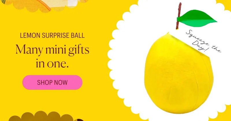 Lemon Surprise Ball - Many mini gifts in one.