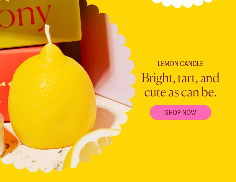 Lemon Candle - Bright, tart, and cute as can be.