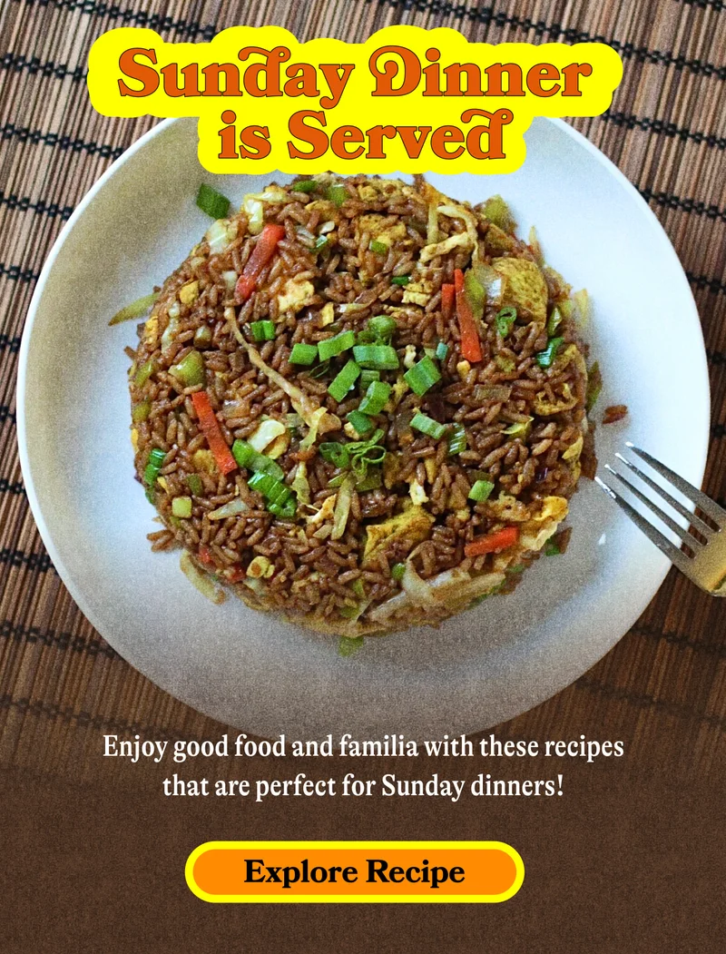 Sunday Dinner is Served Enjoy good food and familia with these recipes that are perfect for Sunday dinners! Explore Recipe