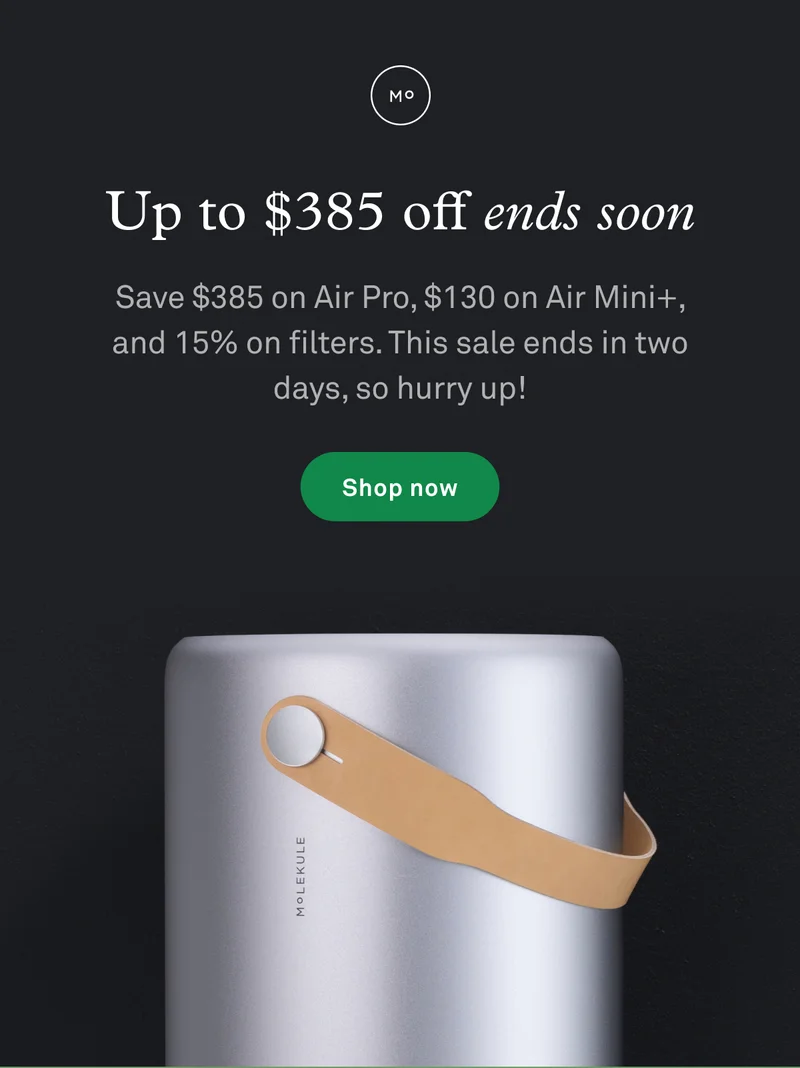 Up to $385 off ends soon!