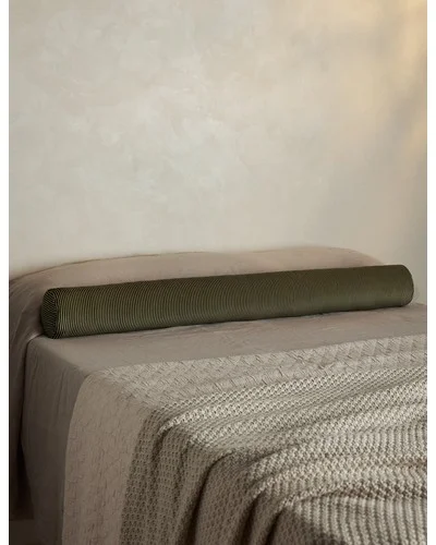 Striped Velvet Long Bolster Pillow by Sarah Sherman Samuel