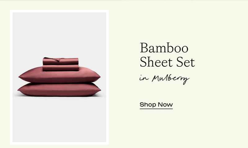 BAMBOO SHEET SET IN MULBERRY