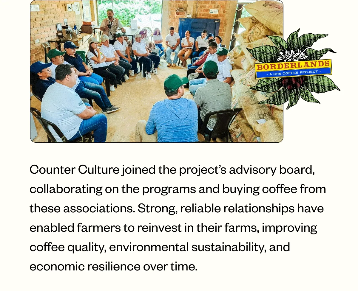 Counter Culture joined the project’s advisory board, collaborating on the programs and buying coffee from these associations. Strong, reliable relationships have enabled farmers to reinvest in their farms, improving coffee quality, environmental sustainability, and economic resilience over time.