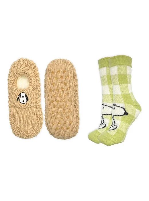 Peanuts Cozy Snoopy Slipper & Lounge Sock in Gift Packaging