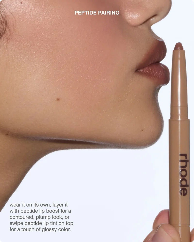 PEPTIDE PAIRING - wear it on its own, layer it with Peptide Lip Boost for a contoured, plump look, or swipe&nbsp;Peptide Lip Tint on top for a touch of glossy color​.