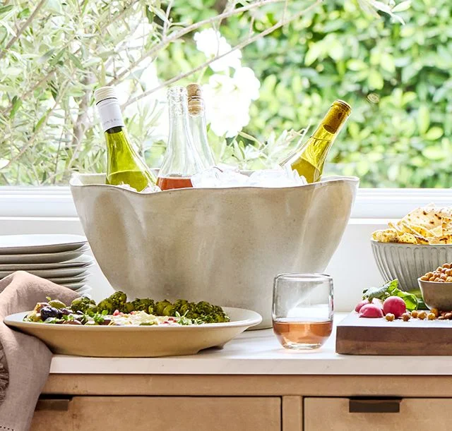 carmel ceramic beverage tub
