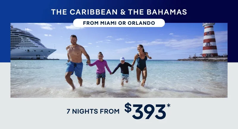 The Caribbean & The Bahamas – 7 Nights From Miami or Orlando (Port Canaveral) – Click to View Cruises & Book Now