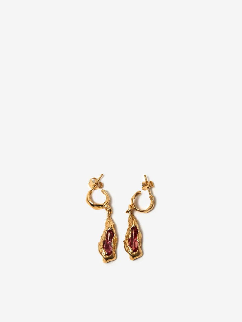 Image of Simuero Naranja Hoop Earings - Gold