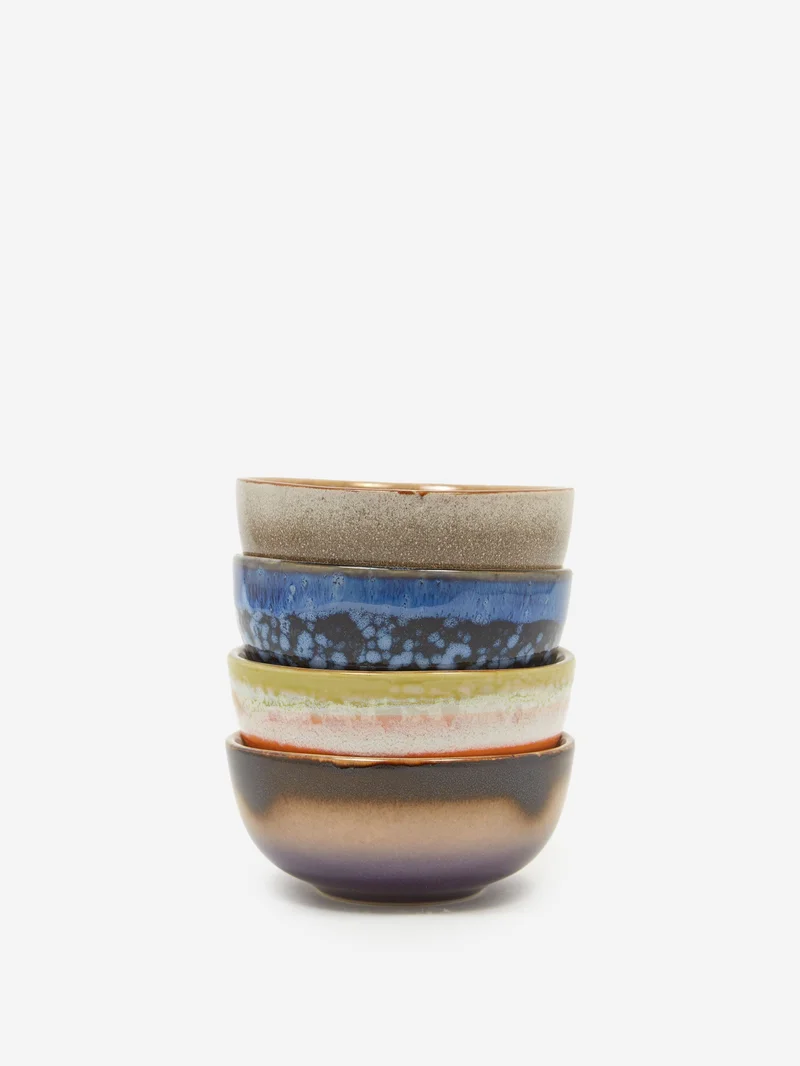 Image of HKLiving 70s Ceramics X-Small Bowls (Set of 4) - Sierra