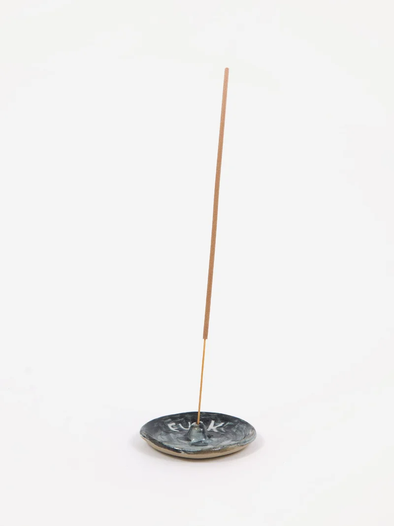 Image of KANA x Goodhood Exclusive Handmade Fuck Incense Dish - Black