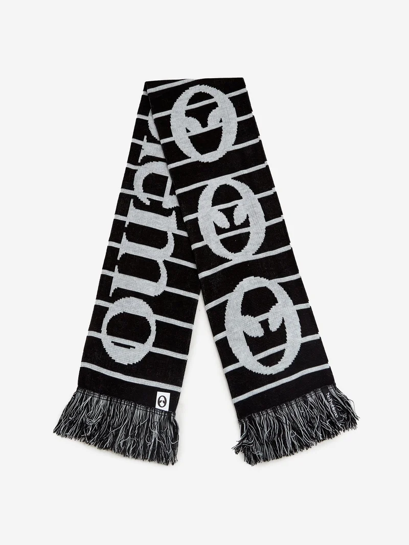 Image of No Problemo Striped Scarf - Black