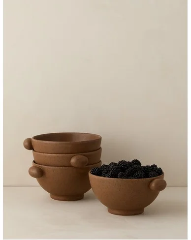 Shapeshifter Stoneware Dinnerware by Sarah Sherman Samuel-Toffee / Cereal Bowls -Set of 4