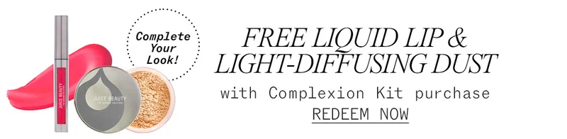Free Liquid Lip & Light-Diffusing Dust with Complexion Kit Purchase