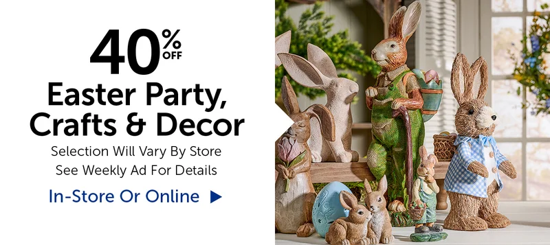 50% Off Easter Party, Crafts & Decor - Select Categories