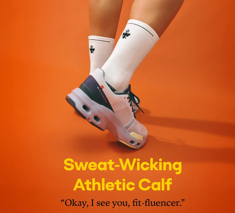 Sweat-Wicking Athletic Calf | 'Okay, I see you, fit-fluencer.'