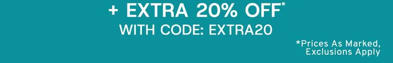 +Extra 20% Off* With CODE: discount code