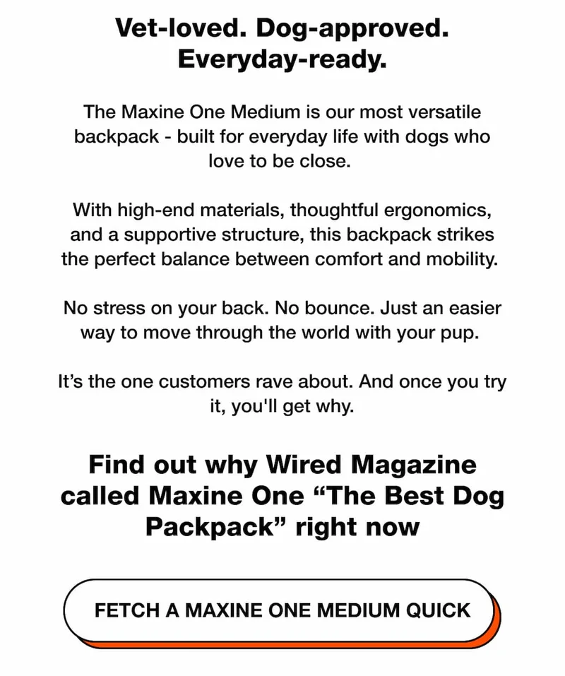 Fetch a Maxine One Medium Quick