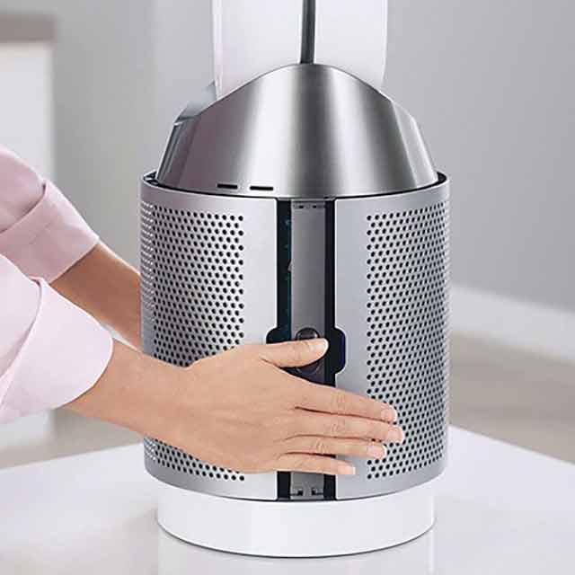 Close up of Dyson purifier filter.