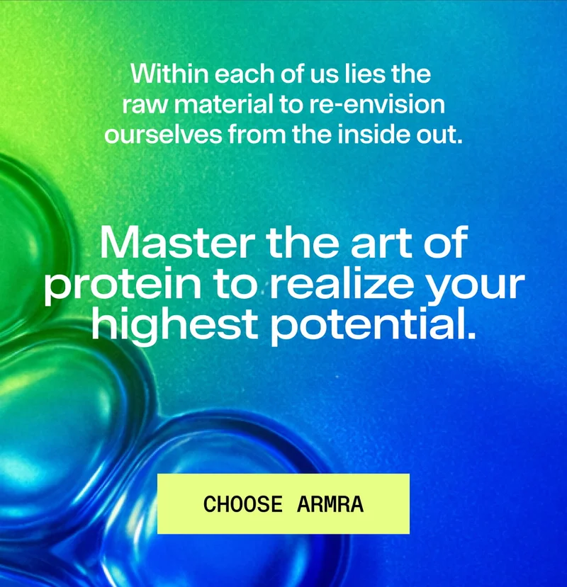 Text explaining how ARMRA Colostrum supports protein absorption, muscle repair, recovery, and body composition.