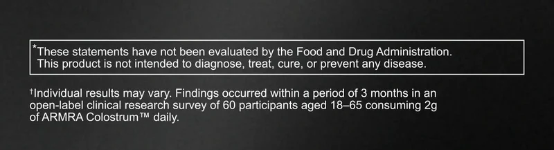FDA disclaimer stating the product is not intended to diagnose, treat, cure, or prevent disease.