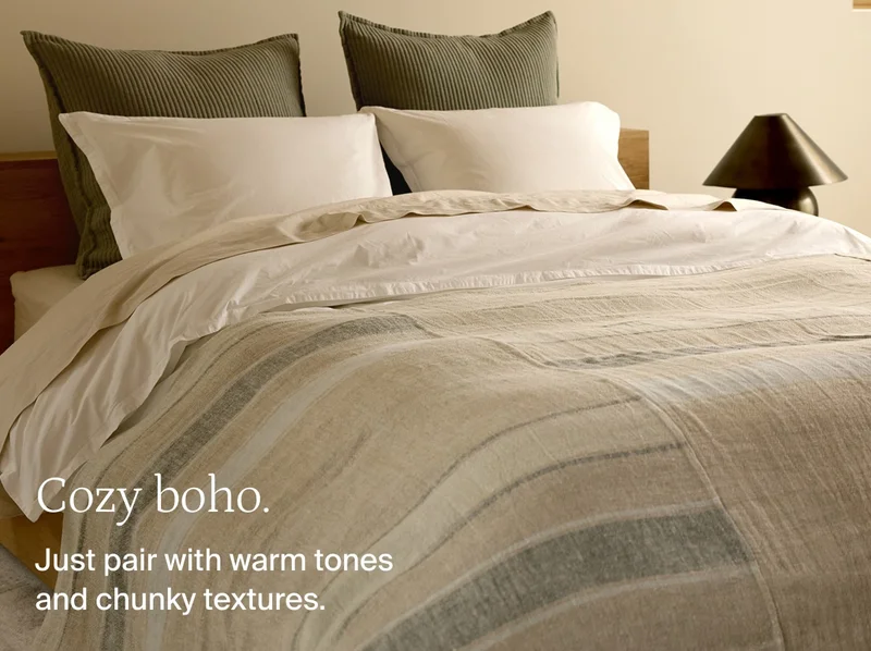 Just pair with warm tones and chunky textures. Shop the look.
