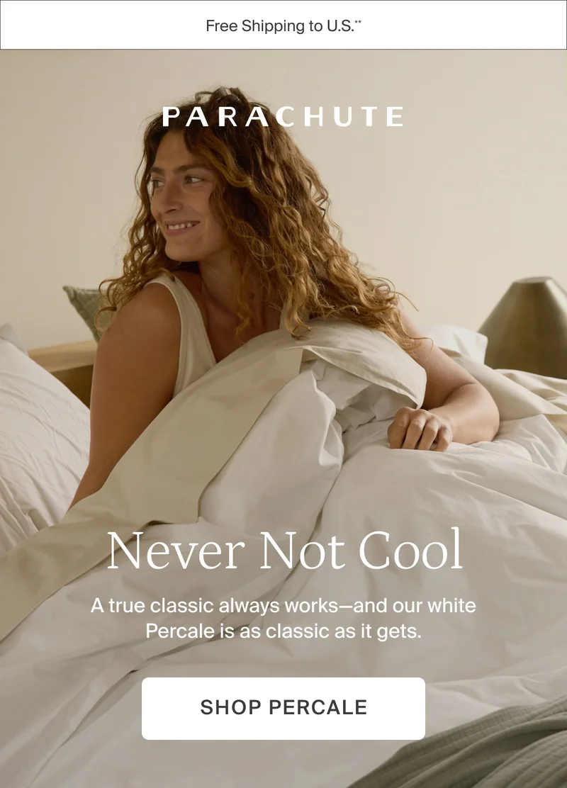 Never not cool. Shop percale.