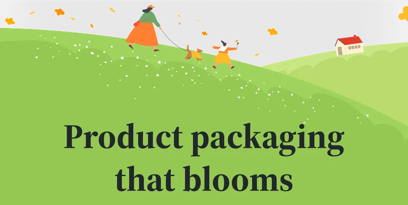 Product packaging that blooms
