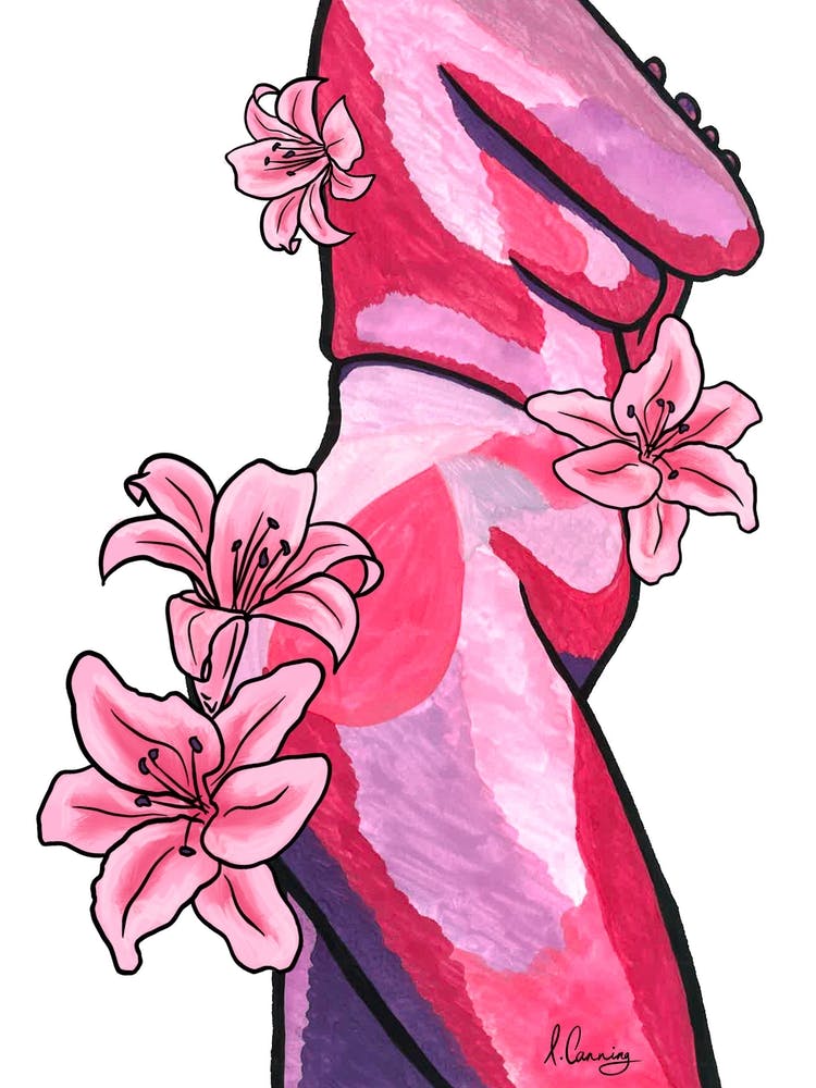 Image of Pink Floral Nude