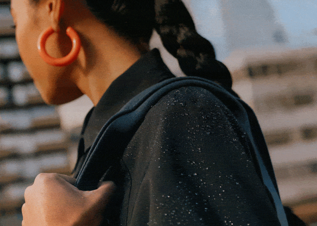 GIF of some lifestyle shots of the brand new Westerly Coach Jacket.