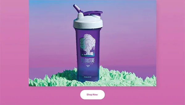 Purple Yellowstone National Parks Bottle