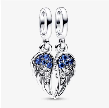 Sparkling Splitable Angel Wings Dangle Charm