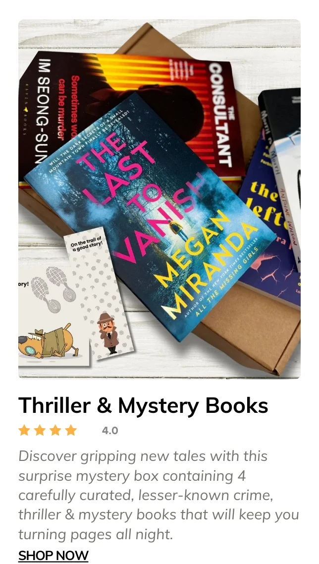 Crime, Thriller and Mystery - Box of 4 New Surprise Books