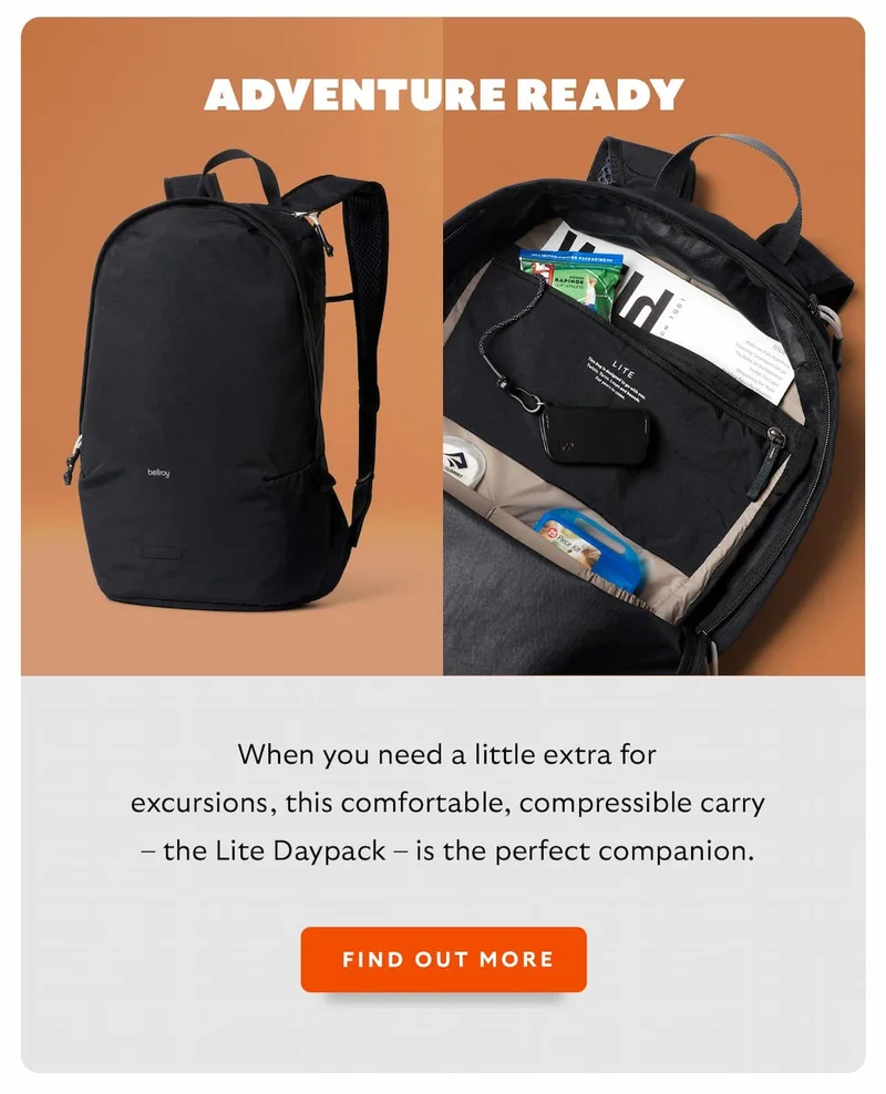 When you need a little extra for excursions, this comfortable, compressible carry – the Lite Daypack – is the perfect companion.