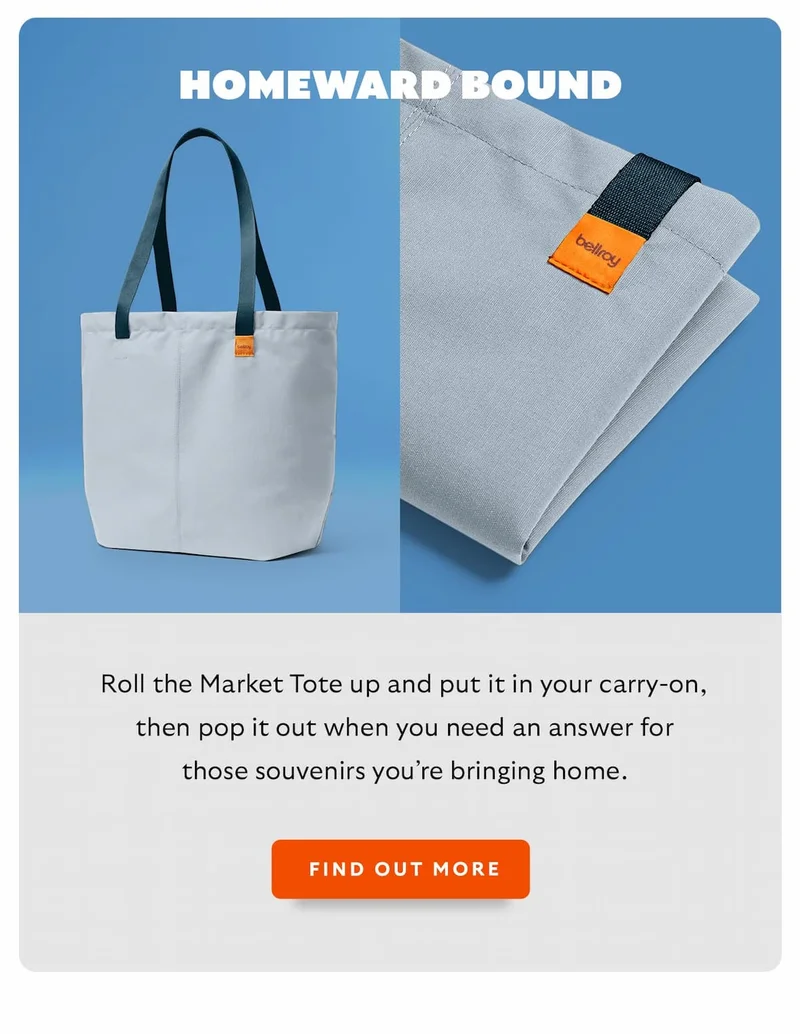 Roll the Market Tote up and put it in your carry-on, then pop it out when you need an answer for those souvenirs you’re bringing home.