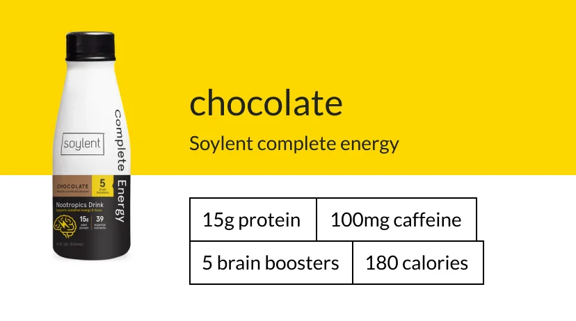 chocolate Soylent complete energy