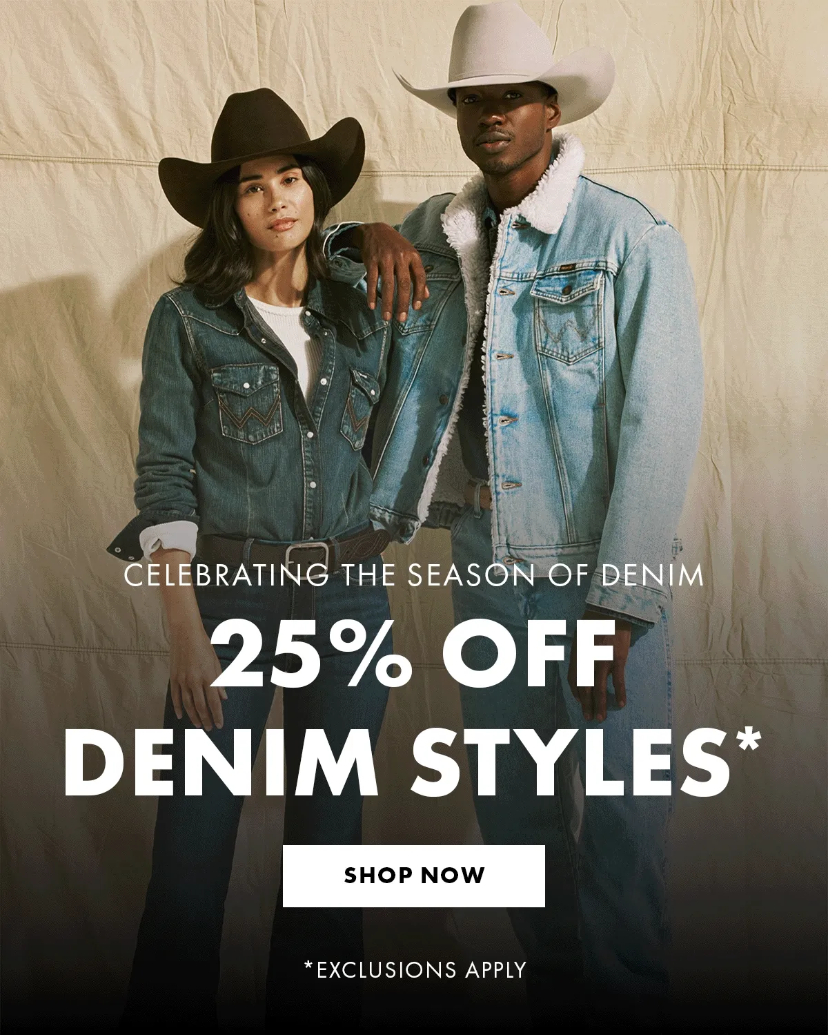 25% off Denim styles