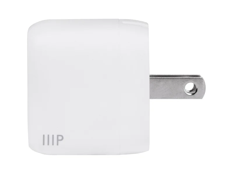 Monoprice USB-C Charger, 20W 1-port PD GaN Technology Foldable Wall Charger White