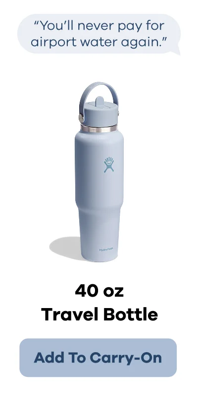 "You'll never pay for airport water again" 40 oz Travel Bottle | Add To Carry-On