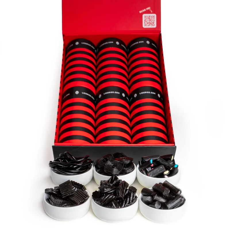Image of 6 Tube Black Licorice Lover Gift Box