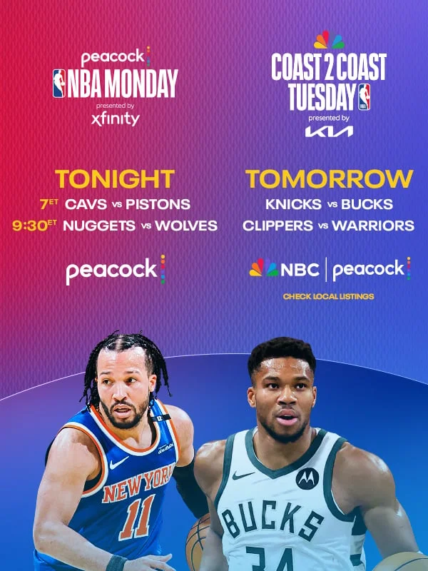 Cavaliers vs Pistons - Nuggets vs Timberwolves - Knicks vs Bucks - Clippers vs Warriors