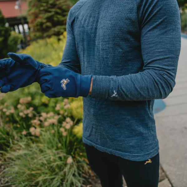 Man wearing gloves