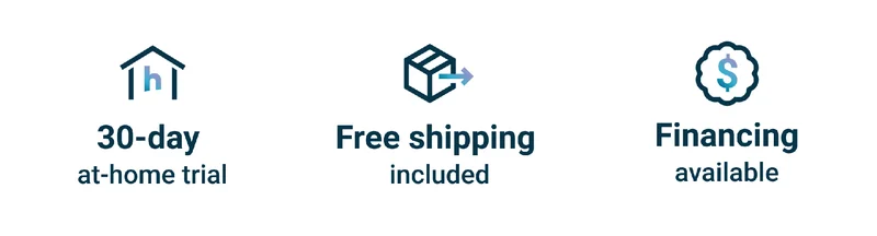 30-day at-home trial. Free shipping included. Financing available.
