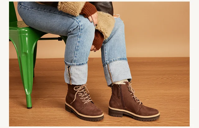 Wylder Dark Brown Faux Fur Water Resistant Leather Boot - Image
