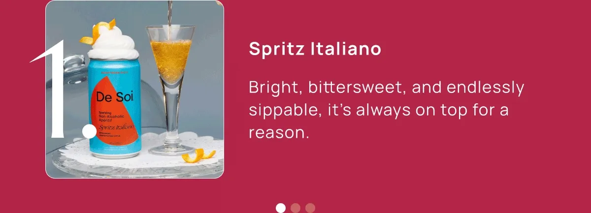 Spritz Italiano, #1. Haute Margarita, #2. St. Moritz Mule, #3.