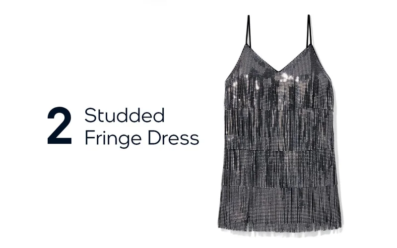 2 Studded Fringe Dress